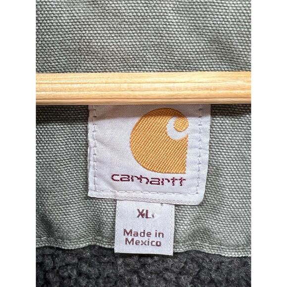 Carhartt Sherpa Lined Green Hooded Jacket Men’s Size Regular XL 104392-MOS - Picture 3 of 5
